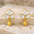 Blossom Pearl 925 Sterling Silver Golden Earrings