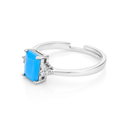Blue Aura 925 Sterling Silver Ring for Women