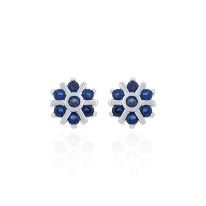 BlueStone Floral Elegance 925 Sterling Silver Stud Earrings for Women