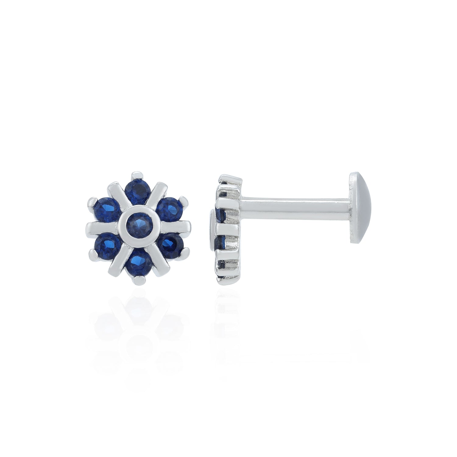 BlueStone Floral Elegance 925 Sterling Silver Stud Earrings for Women