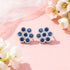 Blue Accent Blossom 925 Sterling Silver Stud for Women