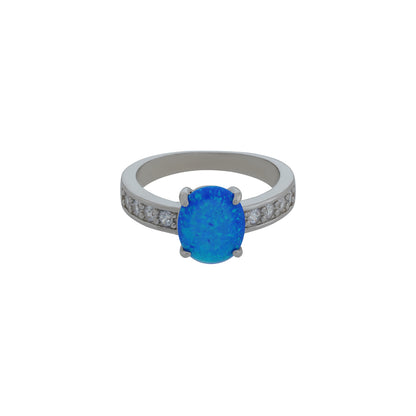 Blue Stone Mens Silver Ring Online