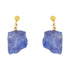 Blue Tanzanite Drop 925 Gold Plated Earrings