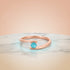 Blue Topaz Embrace 925 Sterling Silver Rose Gold Ring for Women