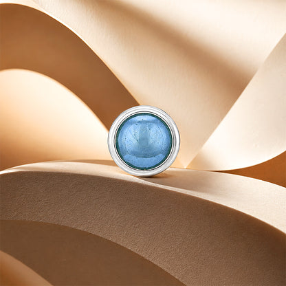 Blue bezel silver Nosepin