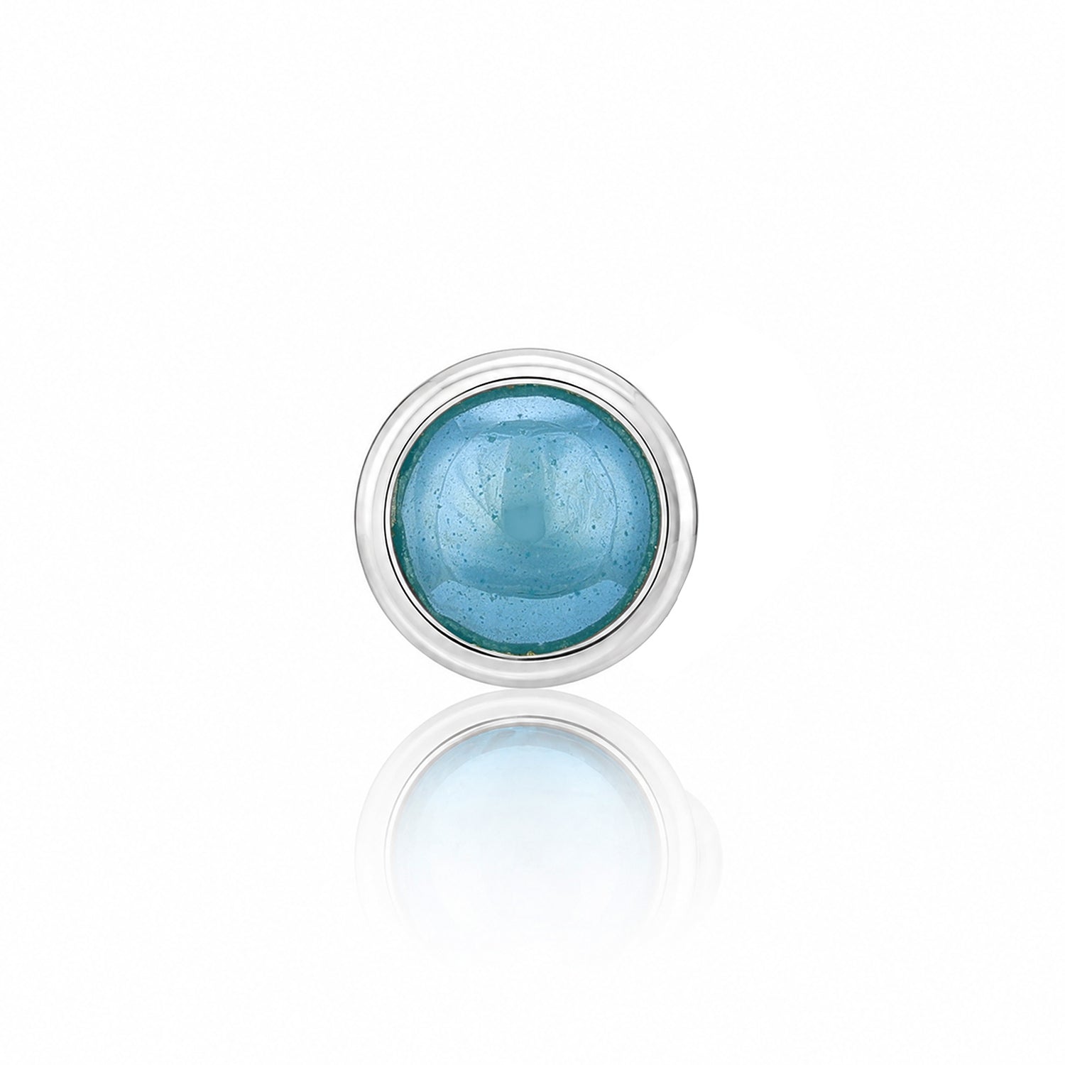 Blue bezel silver Nosepin