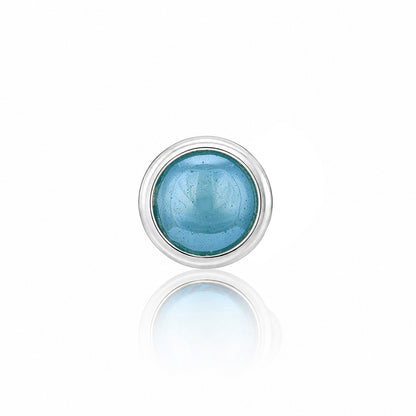 Blue bezel silver Nosepin