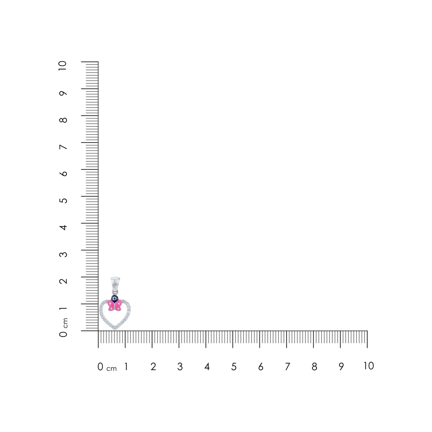 Blush Butterfly Heart  925 Sterling Silver Shine Pendant for Women