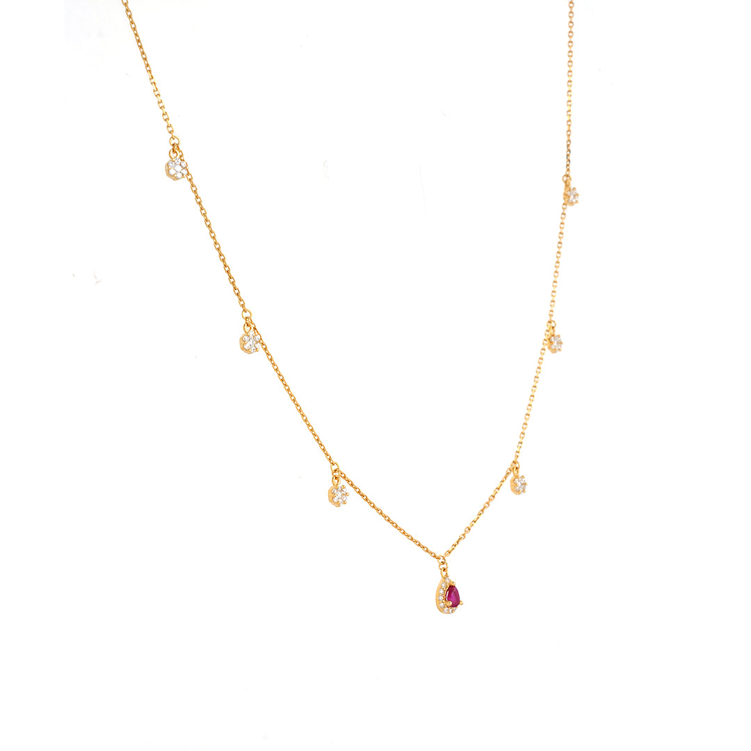 Blush Stone Dangler Necklace