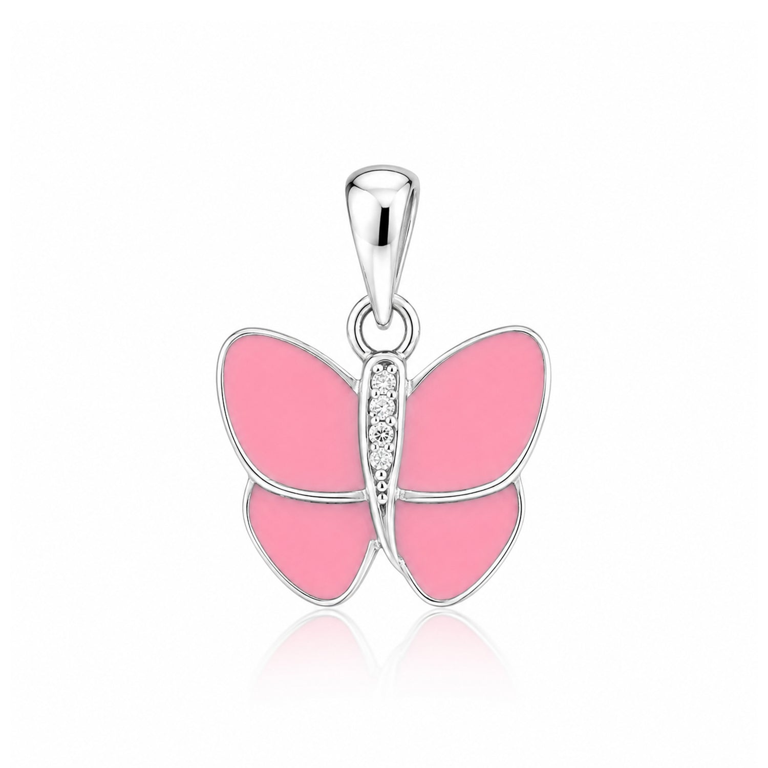 Blushing Butterfly 925 Sterling Silver Pendant