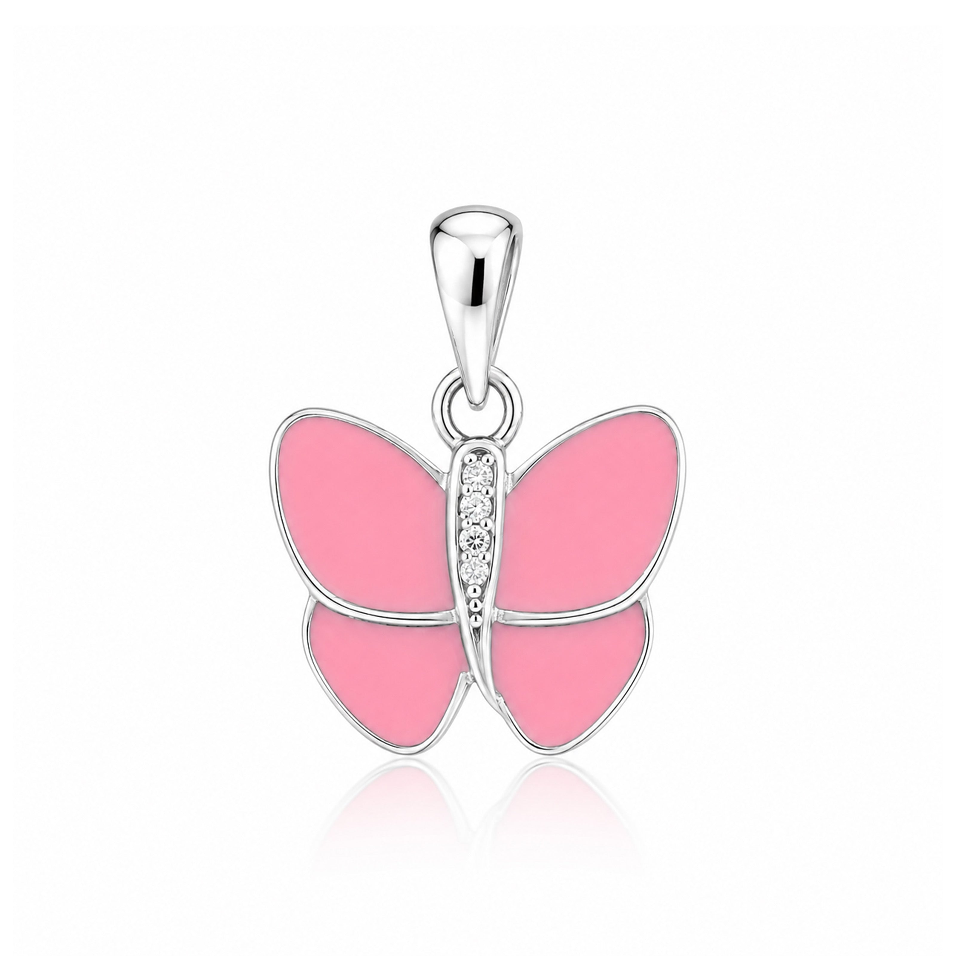 Blushing Butterfly 925 Sterling Silver Pendant