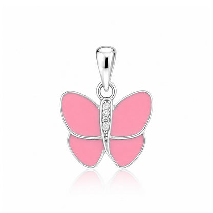 Blushing Butterfly 925 Sterling Silver Pendant