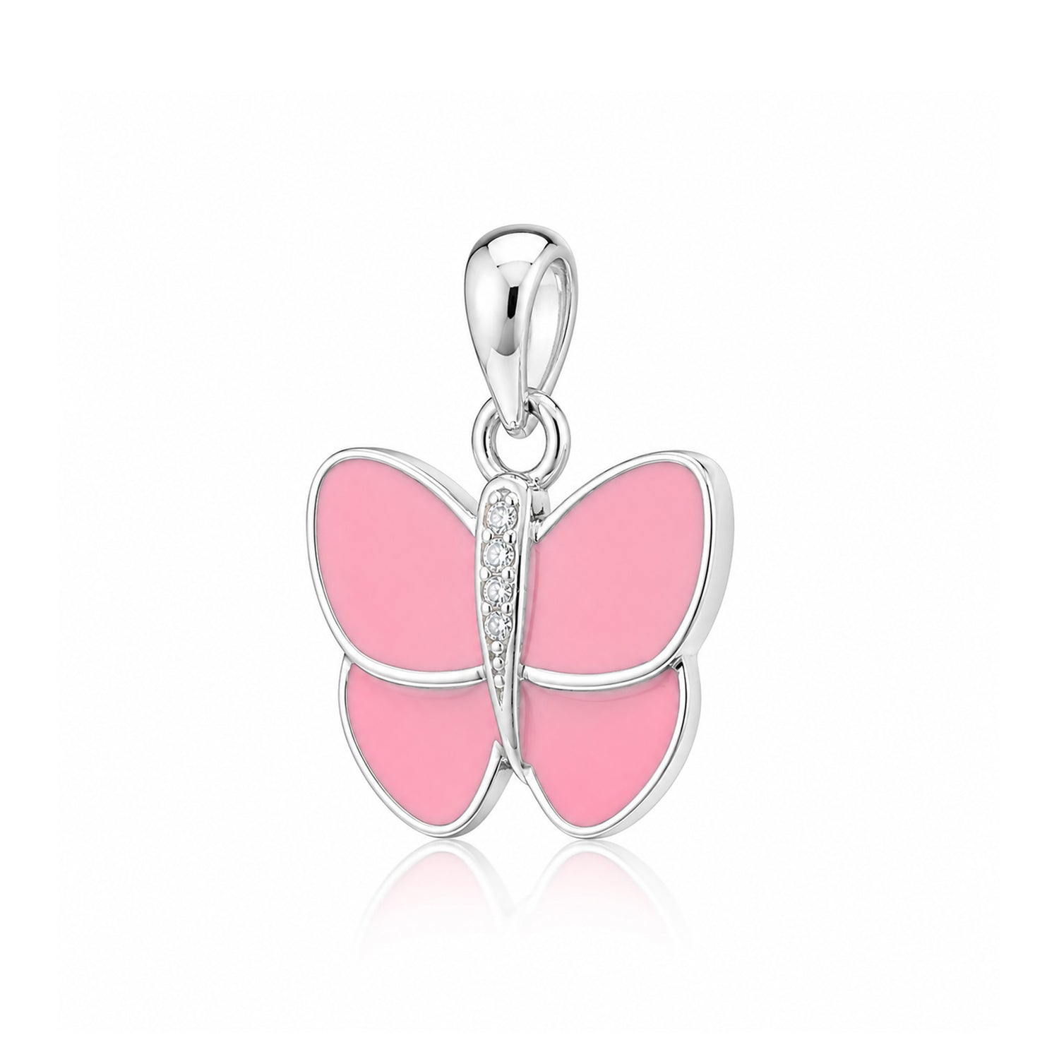 Blushing Butterfly 925 Sterling Silver Pendant