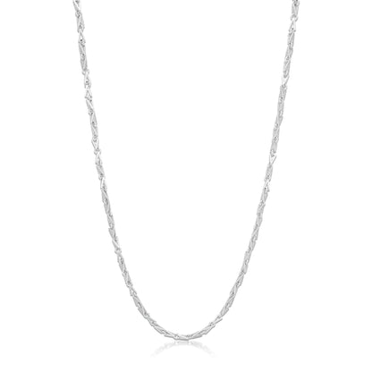 Bold 925 Sterling Silver Alternating Link Chain for Men