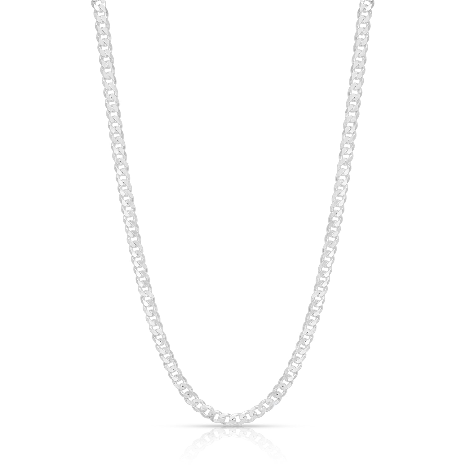 Bold 925 Sterling Silver Flattened Link Chain for Men