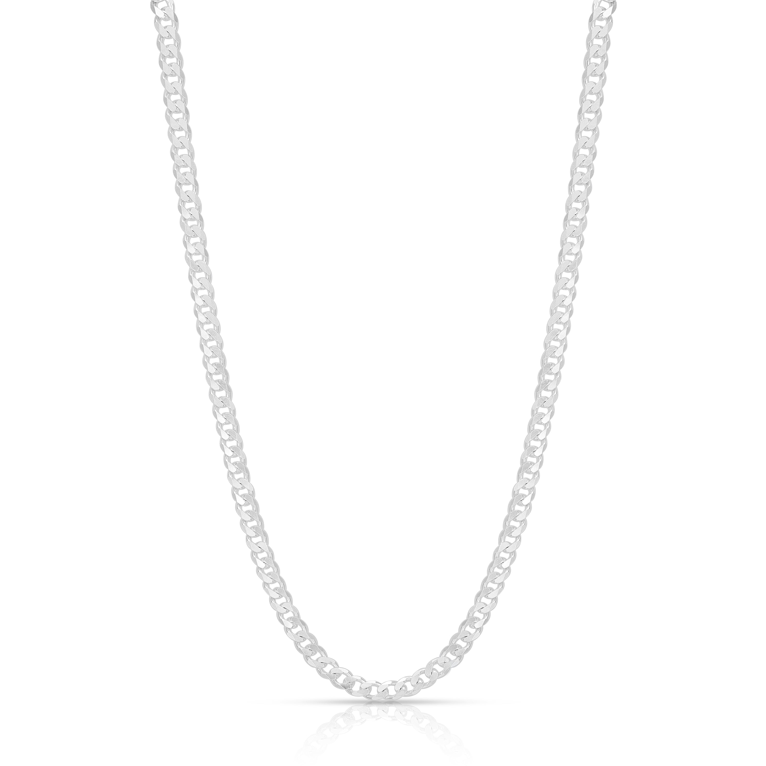 Bold 925 Sterling Silver Flattened Link Chain for Men