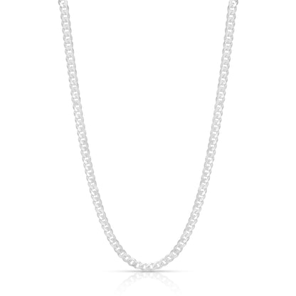 Bold 925 Sterling Silver Flattened Link Chain for Men