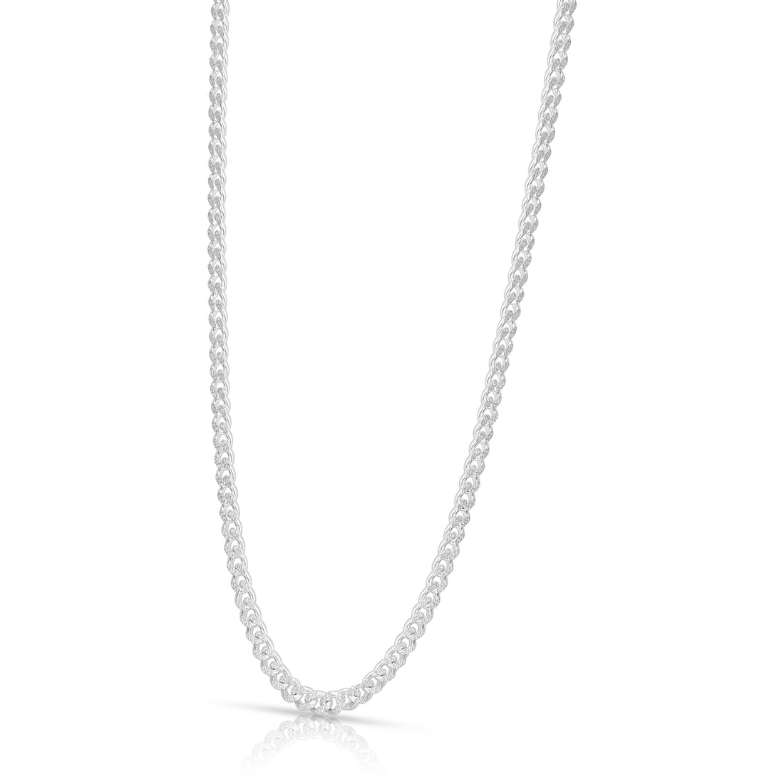 Bold 925 Sterling Silver Flattened Link Chain for Men