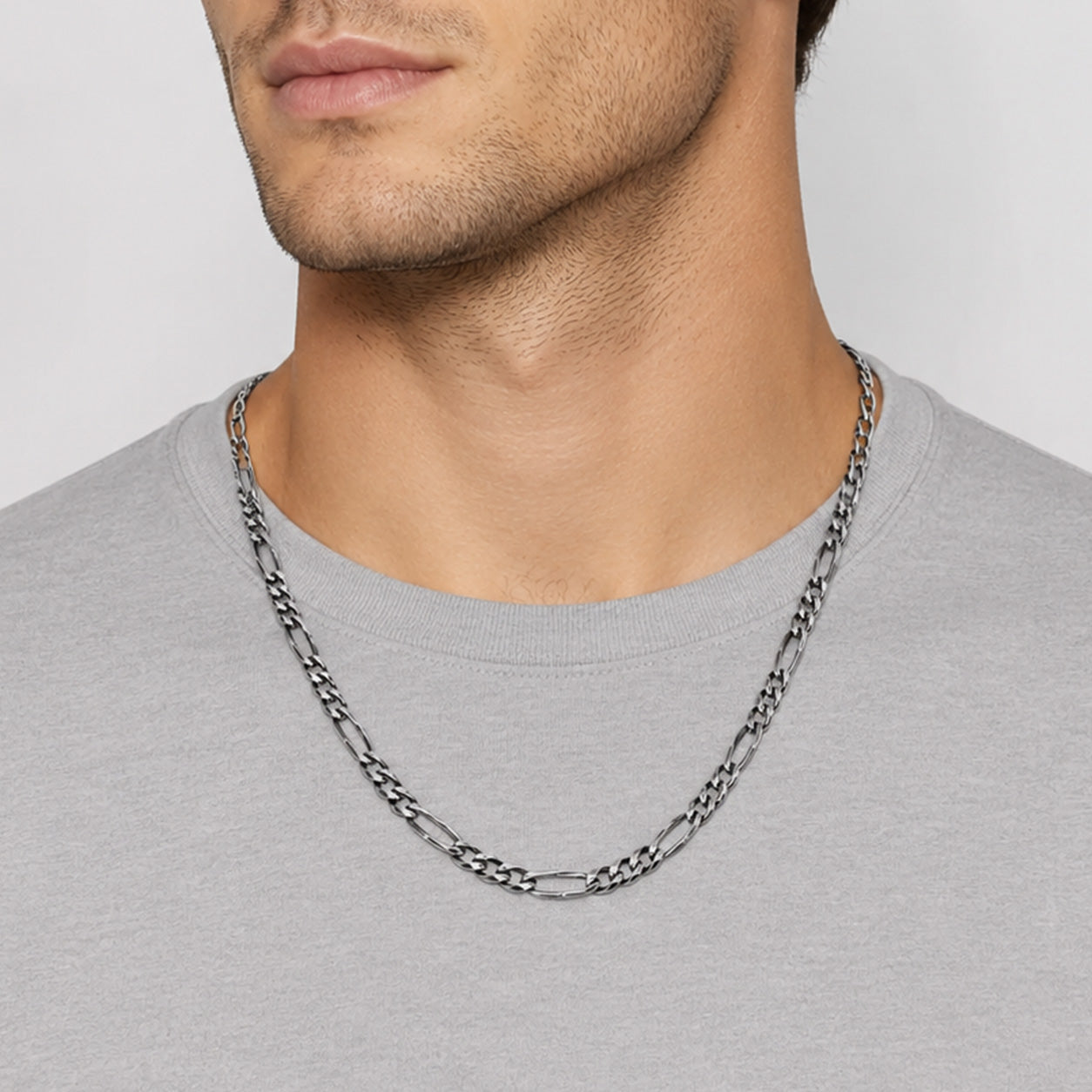 Bold Classic Alternating 925 Sterling Silver Chain