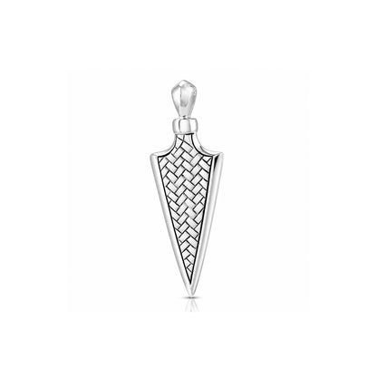 Bold Oxidized Arrow 925 Sterling Silver Pendant for Men