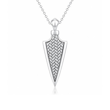 Bold Oxidized Arrow 925 Sterling Silver Pendant for Men