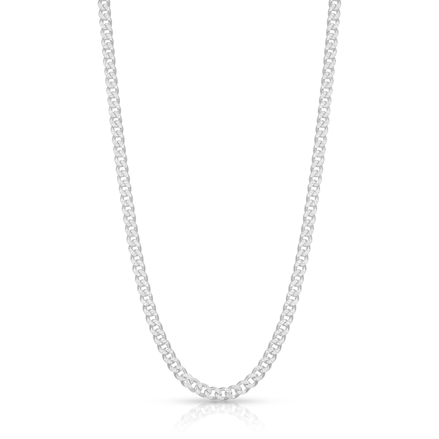 Bold 925 Sterling Silver Flattened Link Chain for Men