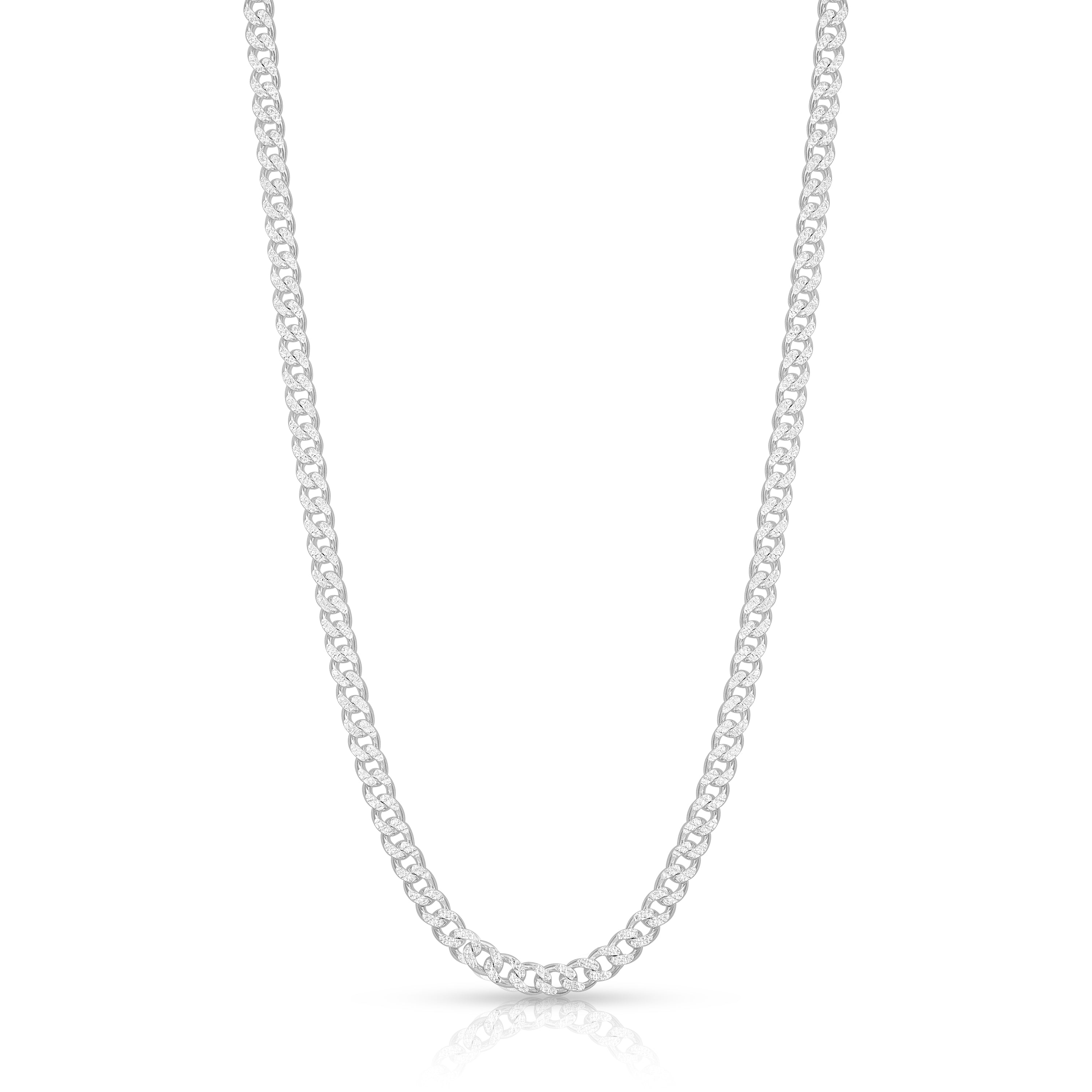 Bold 925 Sterling Silver Flattened Link Chain for Men