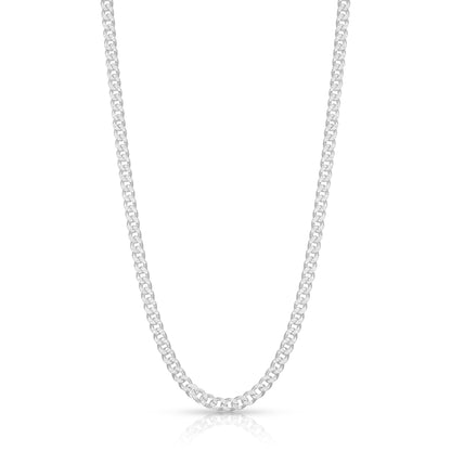 Bold 925 Sterling Silver Flattened Link Chain for Men