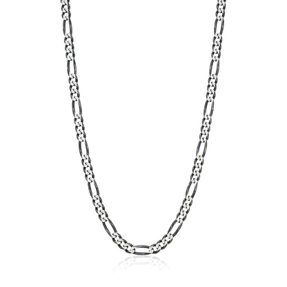 Silver chain necklace on a white background