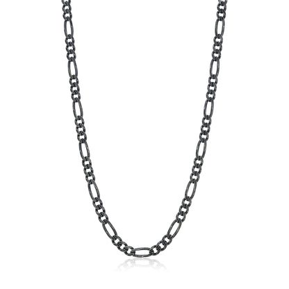 Black chain necklace on a white background