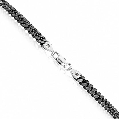 Bold Flat-Edge Shadow Black Heavy Curb Chain
