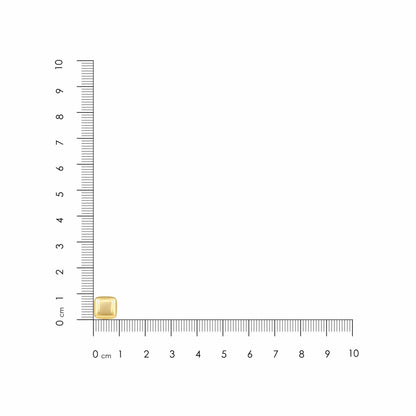 Bold Golden Square Sterling Silver Earring