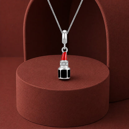 Bold Lipstick 925 Sterling Silver Beauty Pendant