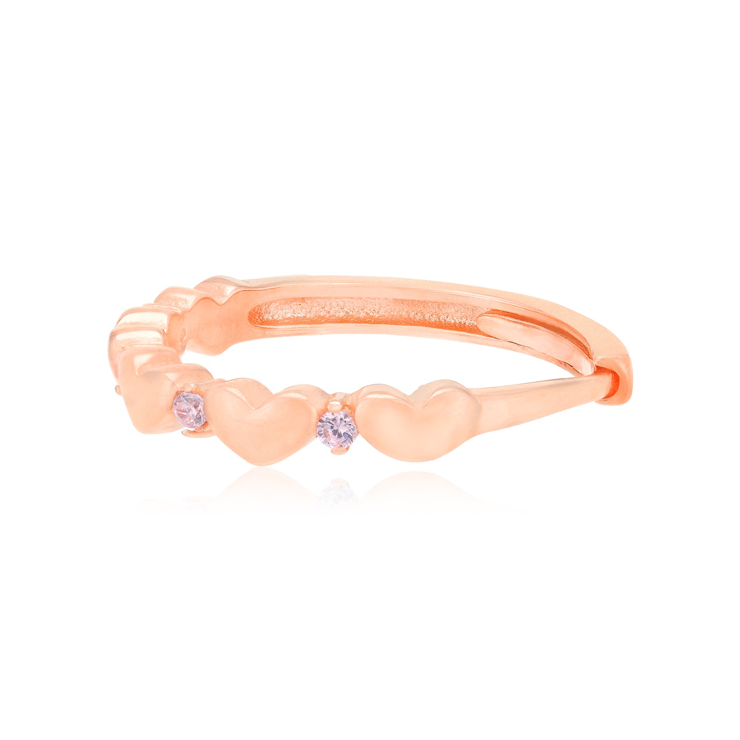 Boundless Hearts Connection 925 Rose Gold Rings