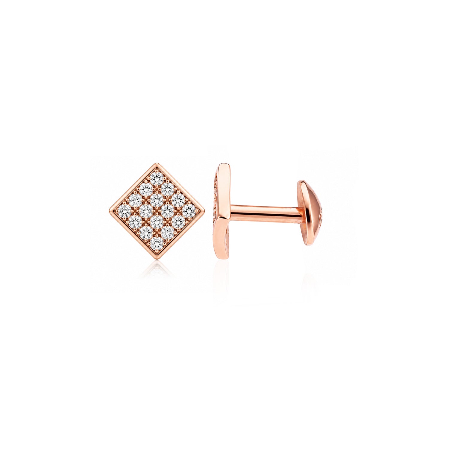 Brilliant Diamond Mosaic 925 Sterling Silver Stud Earring