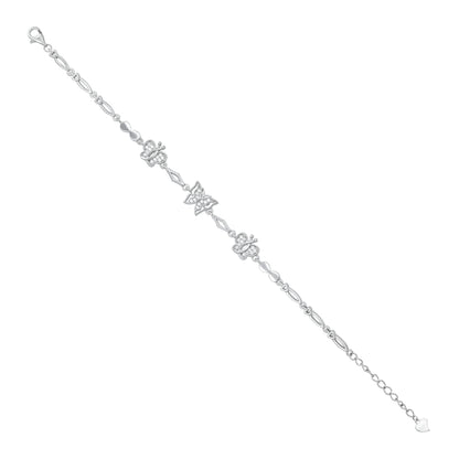 Butterfly Bloom 925 Sterling Silver Bracelet