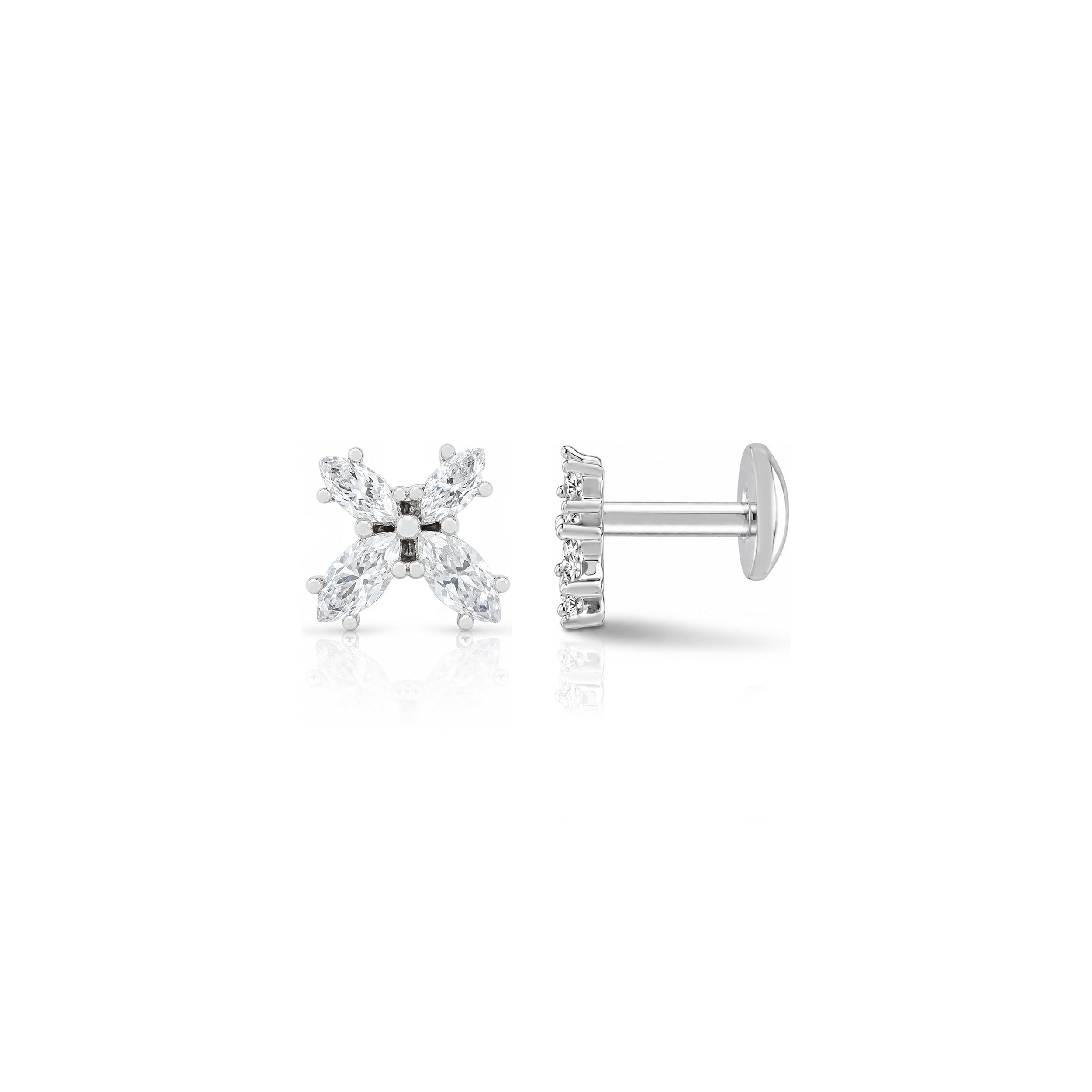 Butterfly Bloom Shine 925 Sterling Silver Stud for Women