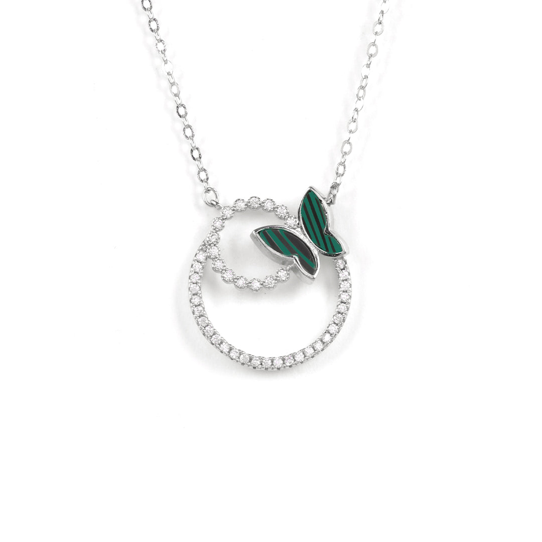 Butterfly Pendant With Chain Silver Jewellery Online
