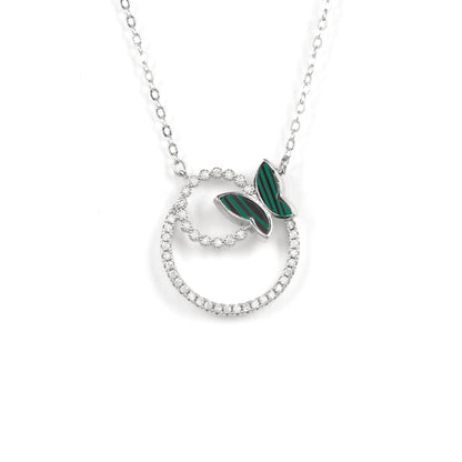 Butterfly Pendant With Chain Silver Jewellery Online