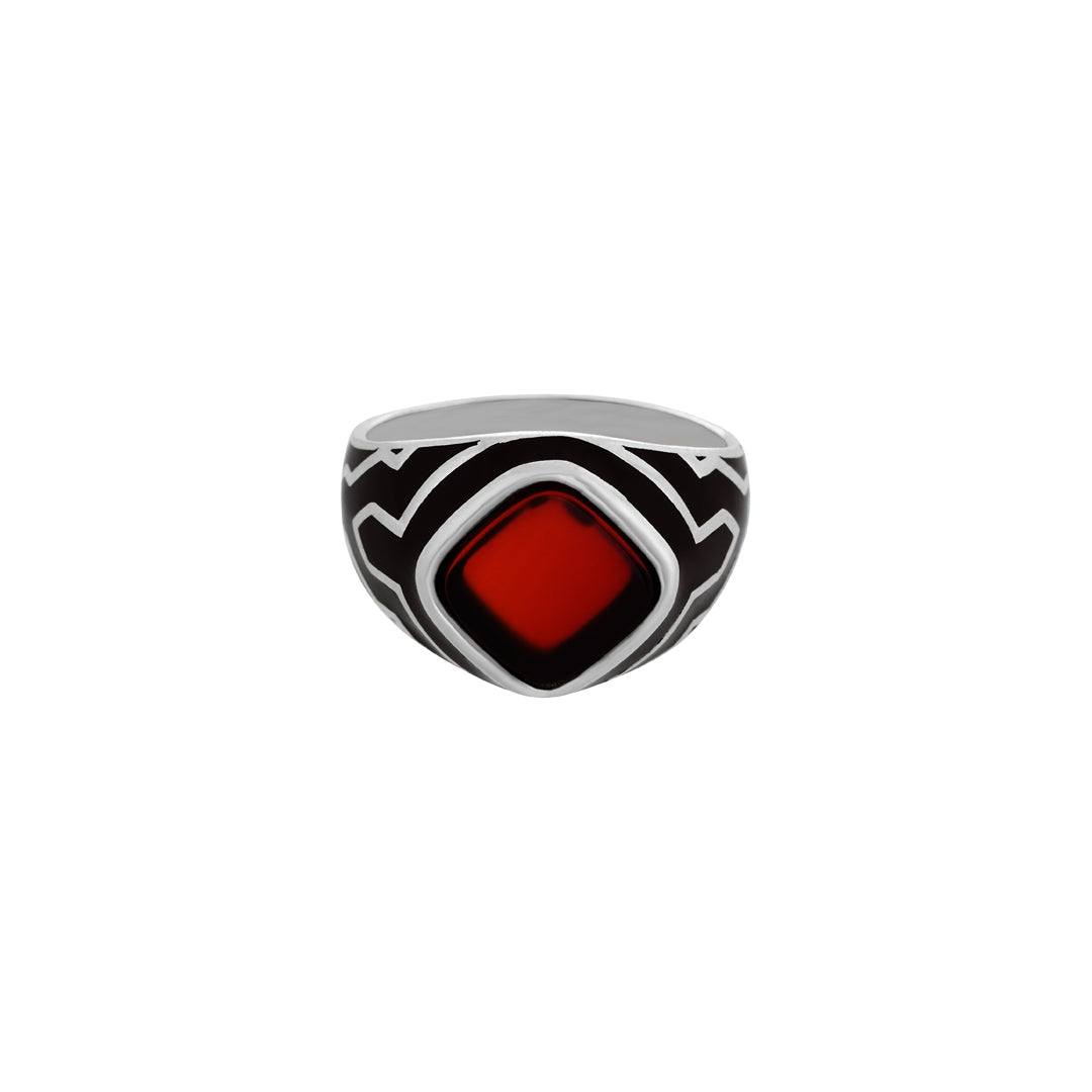 Buy Red Stone Silver Ring Online