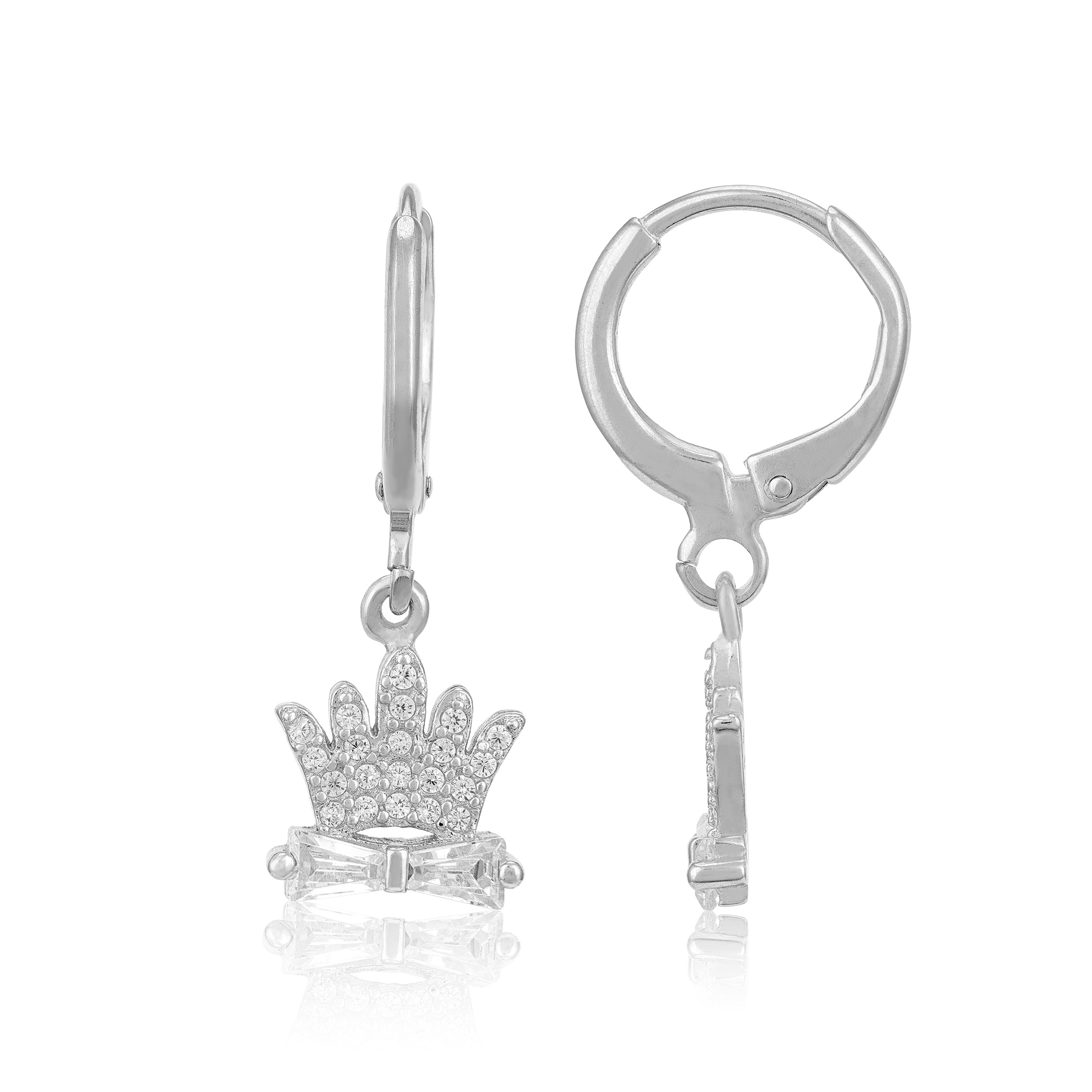 Dazzling Crown Dangle 925 Sterling Silver Earring for women
