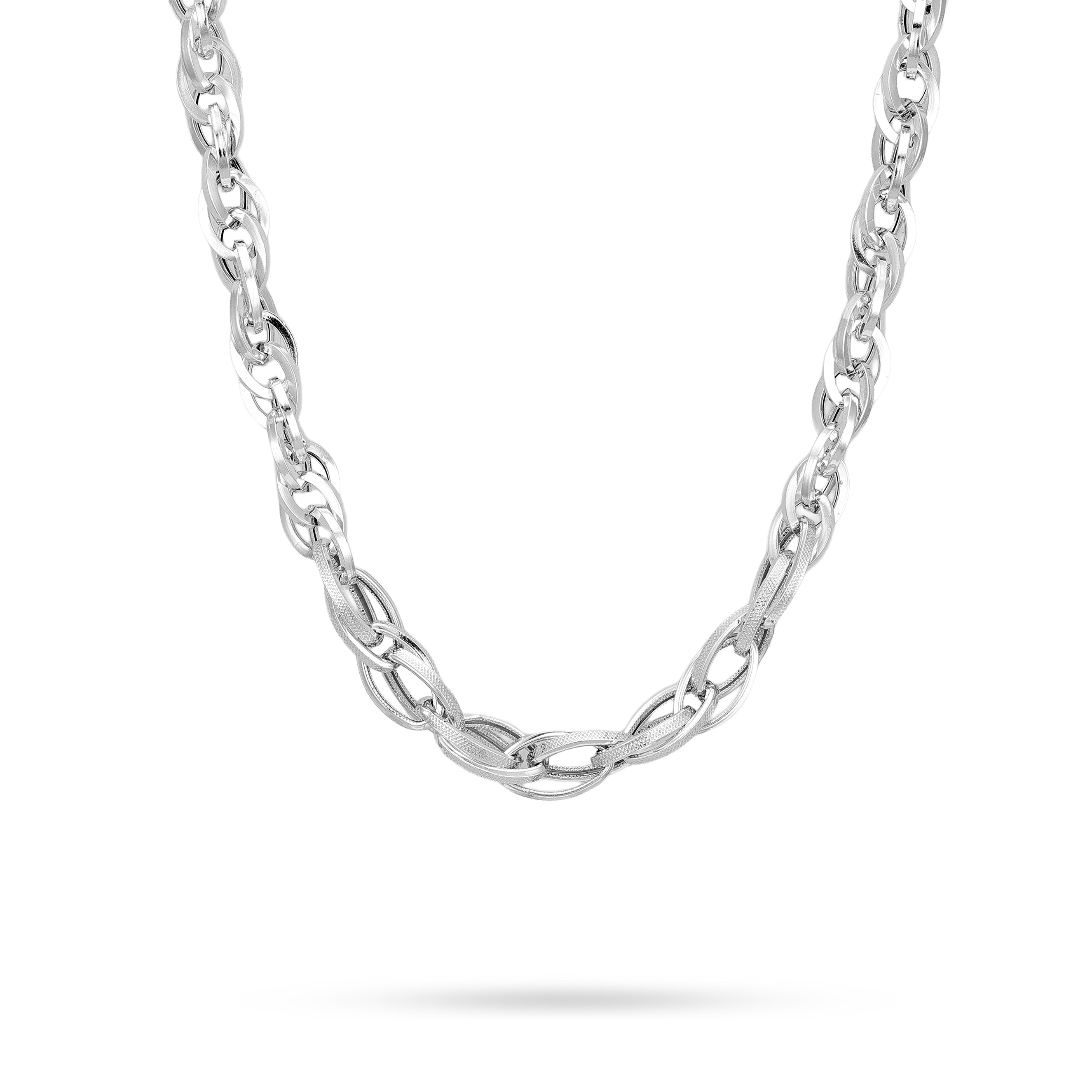 Elegant Bold Link 925 Sterling Silver Chain for Men 