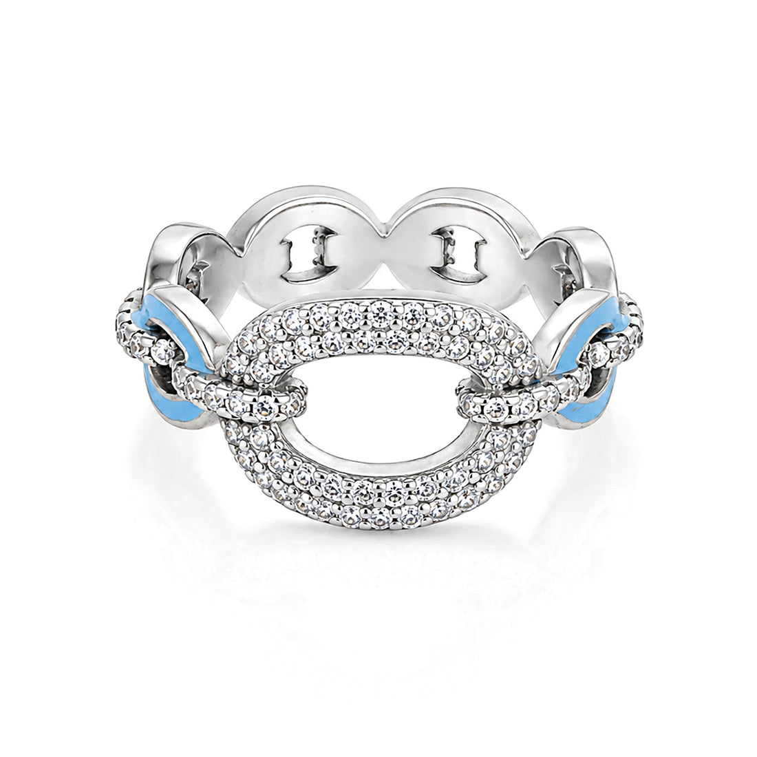 Glamorous Blue Knot Sparkle Grace 925 Sterling Silver Ring for women