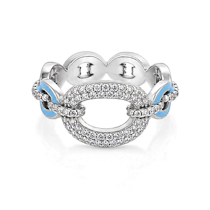 Glamorous Blue Knot Sparkle Grace 925 Sterling Silver Ring for women