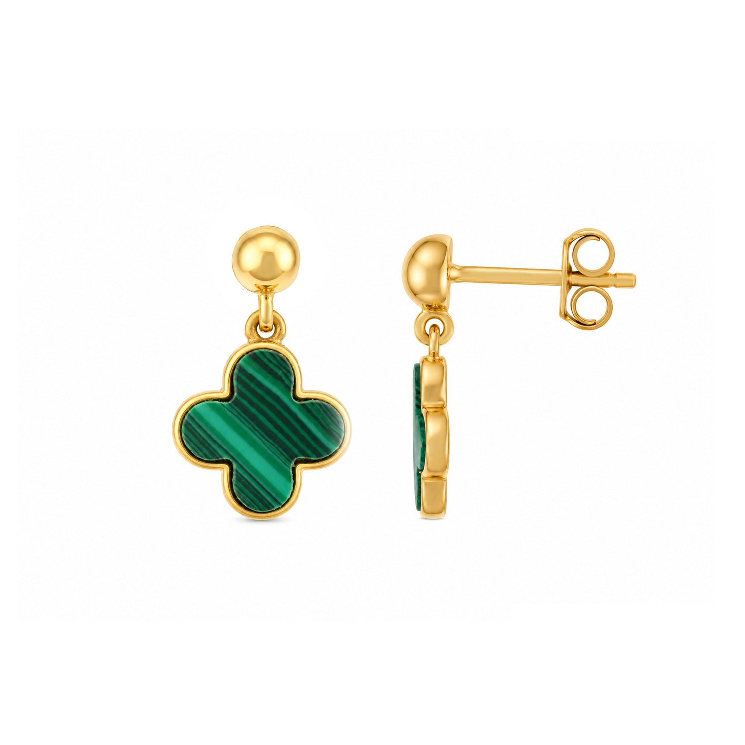 Green Harmony Charm 925 Sterling Silver Dangle Earring