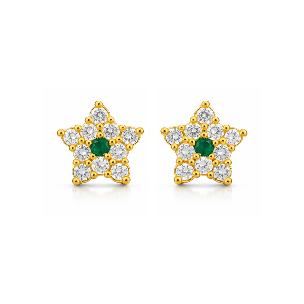 Eternal Shine Golden Star 925 Sterling Silver Earring for women