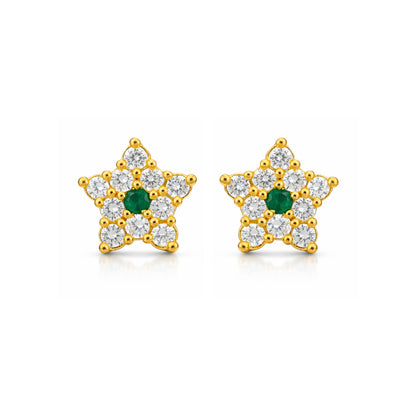 Eternal Shine Golden Star 925 Sterling Silver Earring for women