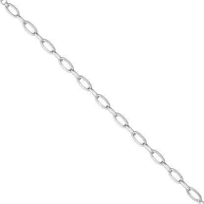 Classic High Polish Oval Link Sterling Silver Bracelet