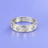 Sterling Square Spark 925 Silver Band Ring