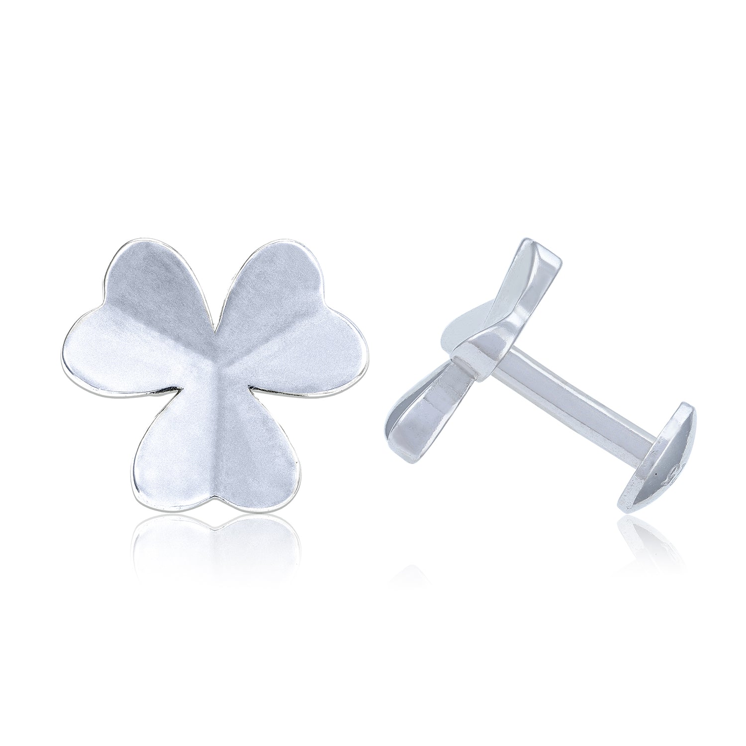 Triple Clover 925 Sterling Silver Charm Earring for Women